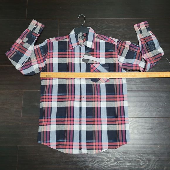NWT Living Concepts Man Shirt Mens M Plaid Long Sleeve Button Up Academi… - Picture 6 of 10